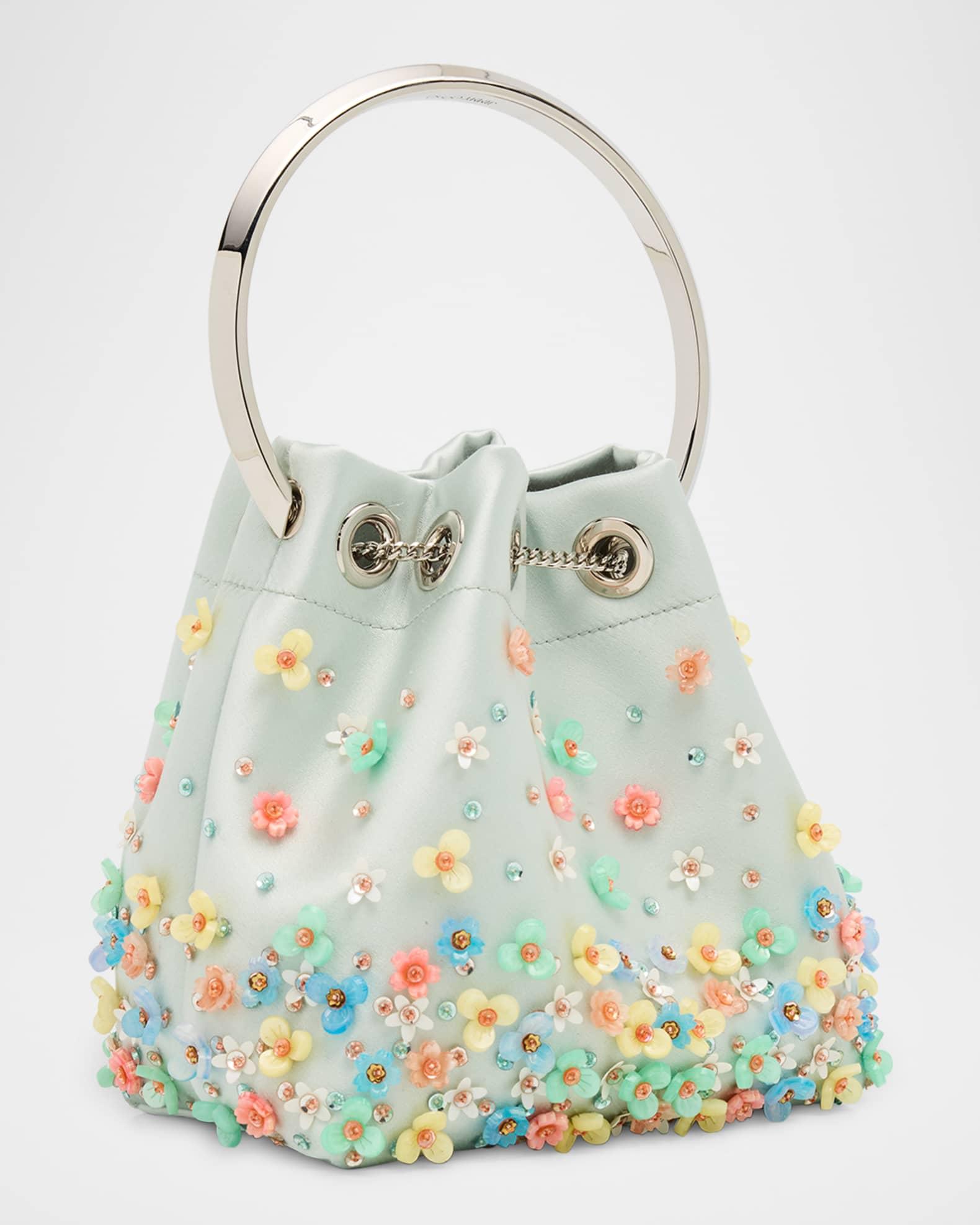 Bon Bon Floral Degrade Satin Bucket Bag Product Image