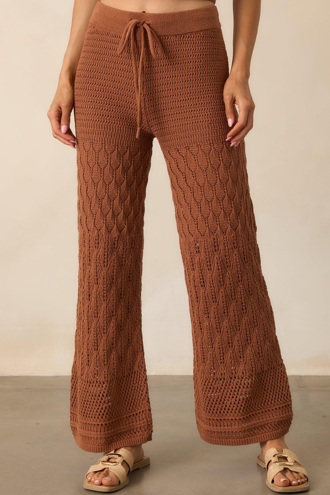 Z Supply Brown Adia Crochet Pants Product Image