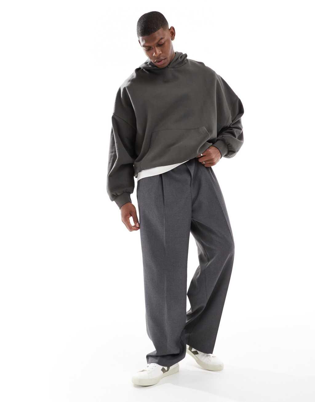 ASOS DESIGN essential extreme oversized hoodie in khaki Product Image