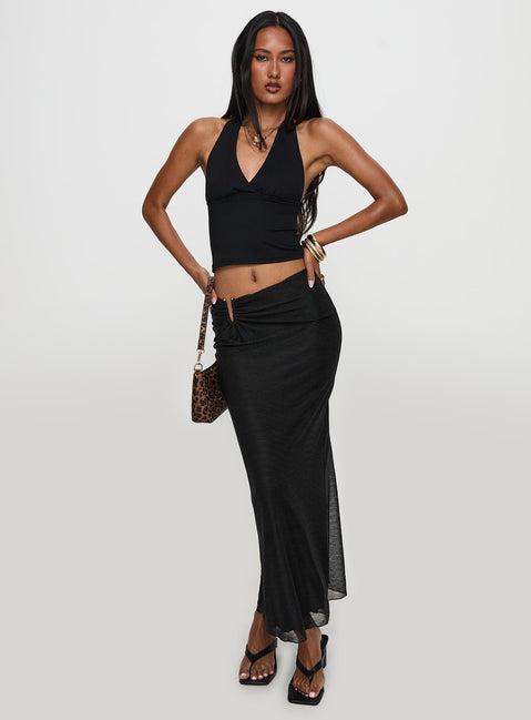 Satine Maxi Skirt Black Product Image