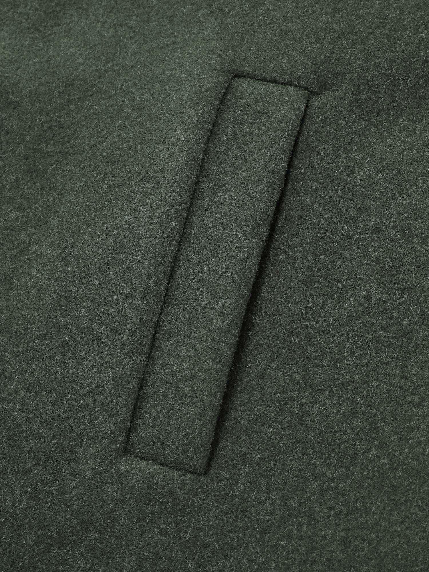 Rolled Button Sleeve Pockets Coat Female Product Image