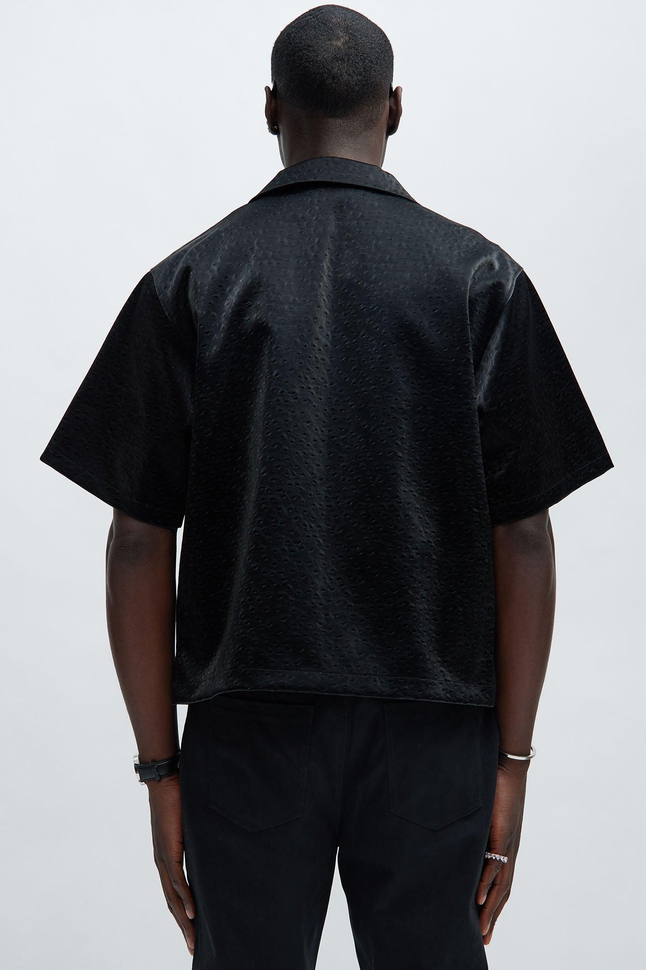 Caicos Faux Leather Shirt - Black Product Image