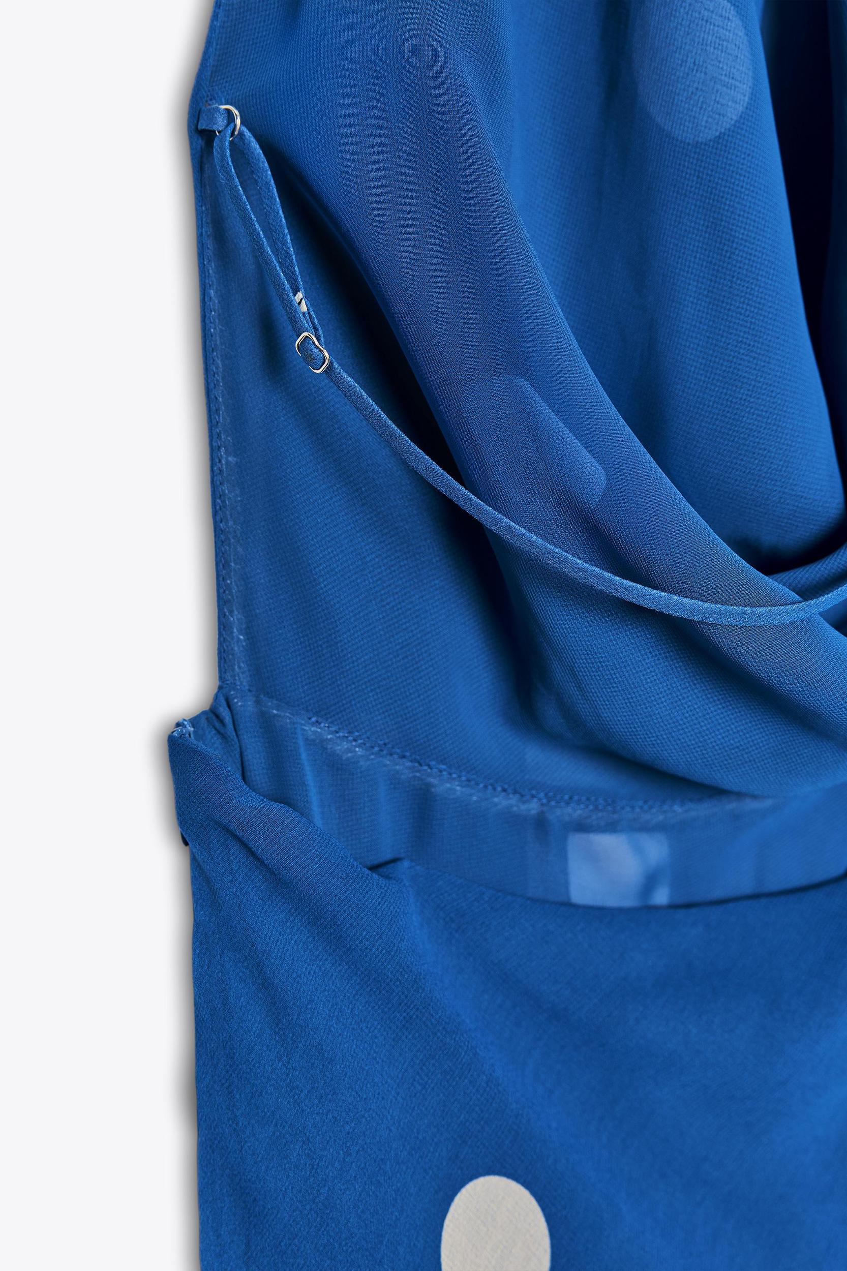 PRINTED POLKA DOT MIDI DRESS Product Image