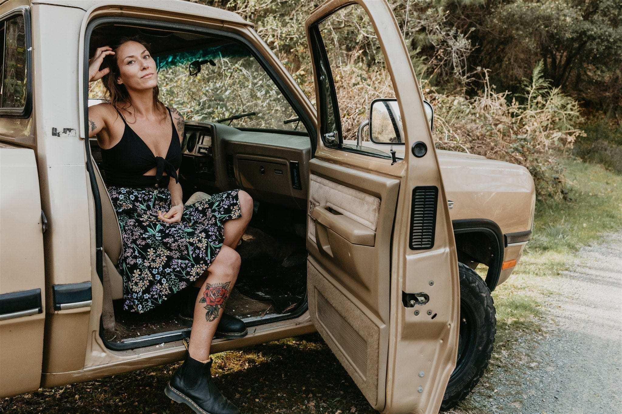 Bae Skirt in Black Herbal Challis Product Image