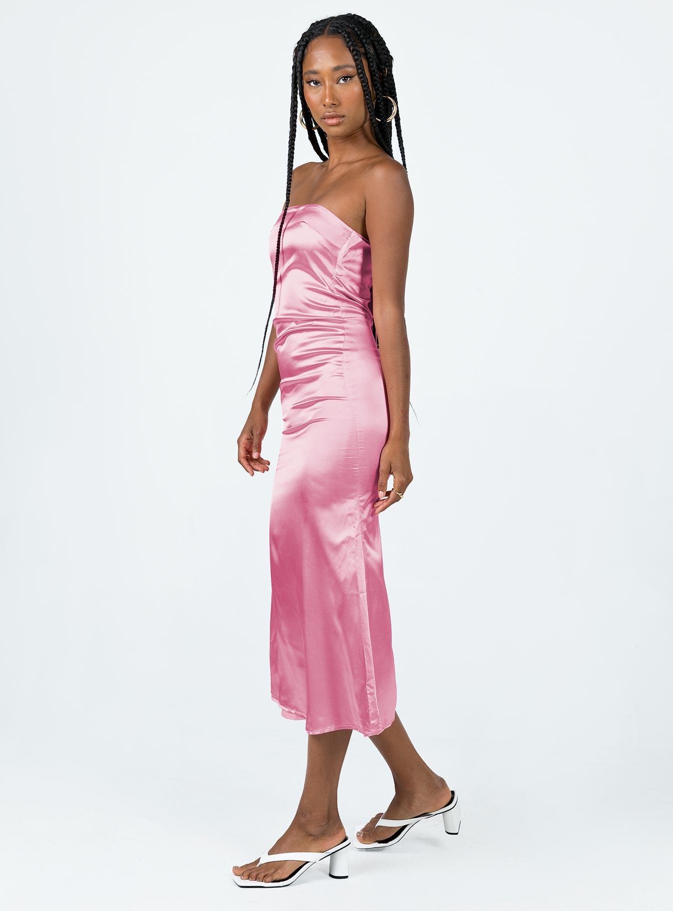 Shaya Strapless Maxi Dress Pink Product Image