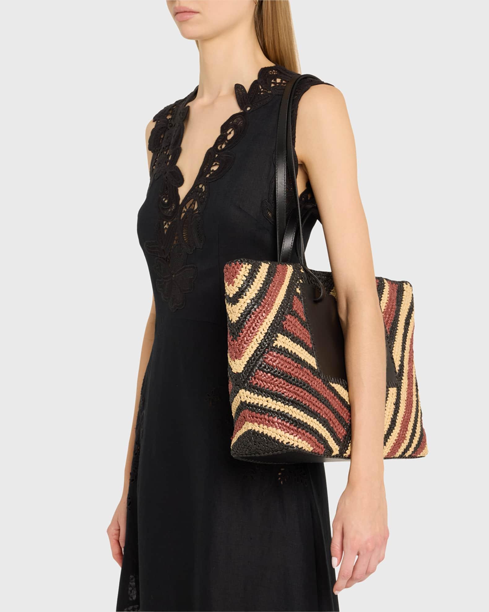 Lali Large Striped Raffia Tote Bag Product Image
