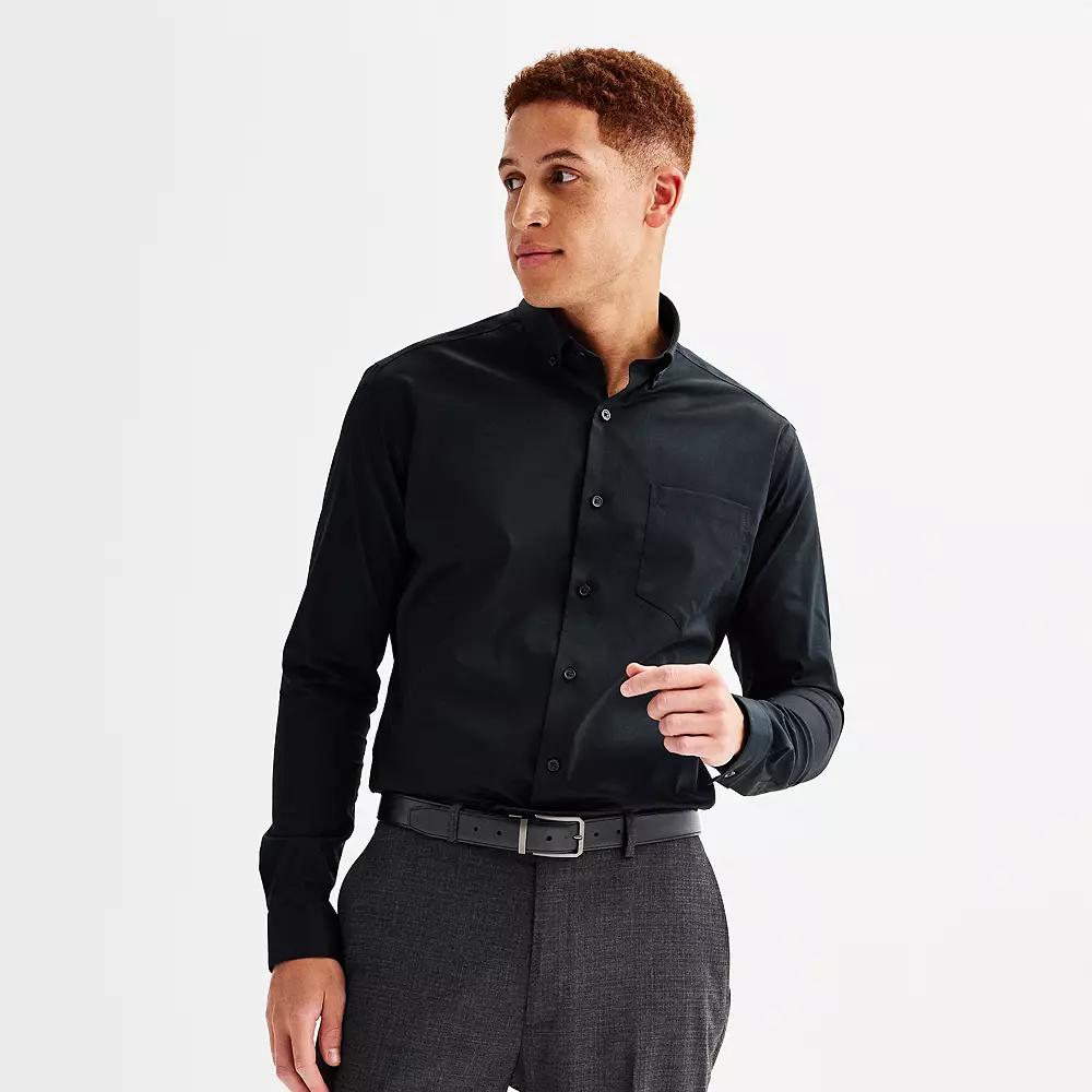 Mens Apt. 9 Wrinkle Free Regular-Fit Button Down Collar Dress Shirt Product Image