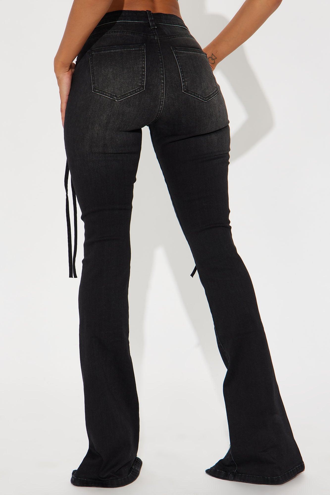 Tall Not So Basic Stretch Zipper  Bootcut Jeans - Black Product Image