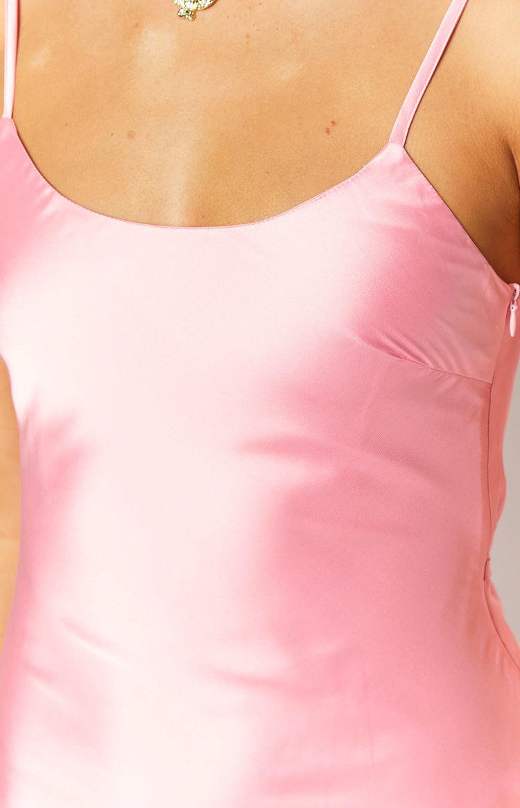 Renesmee Pink Satin Maxi Dress Baby Product Image