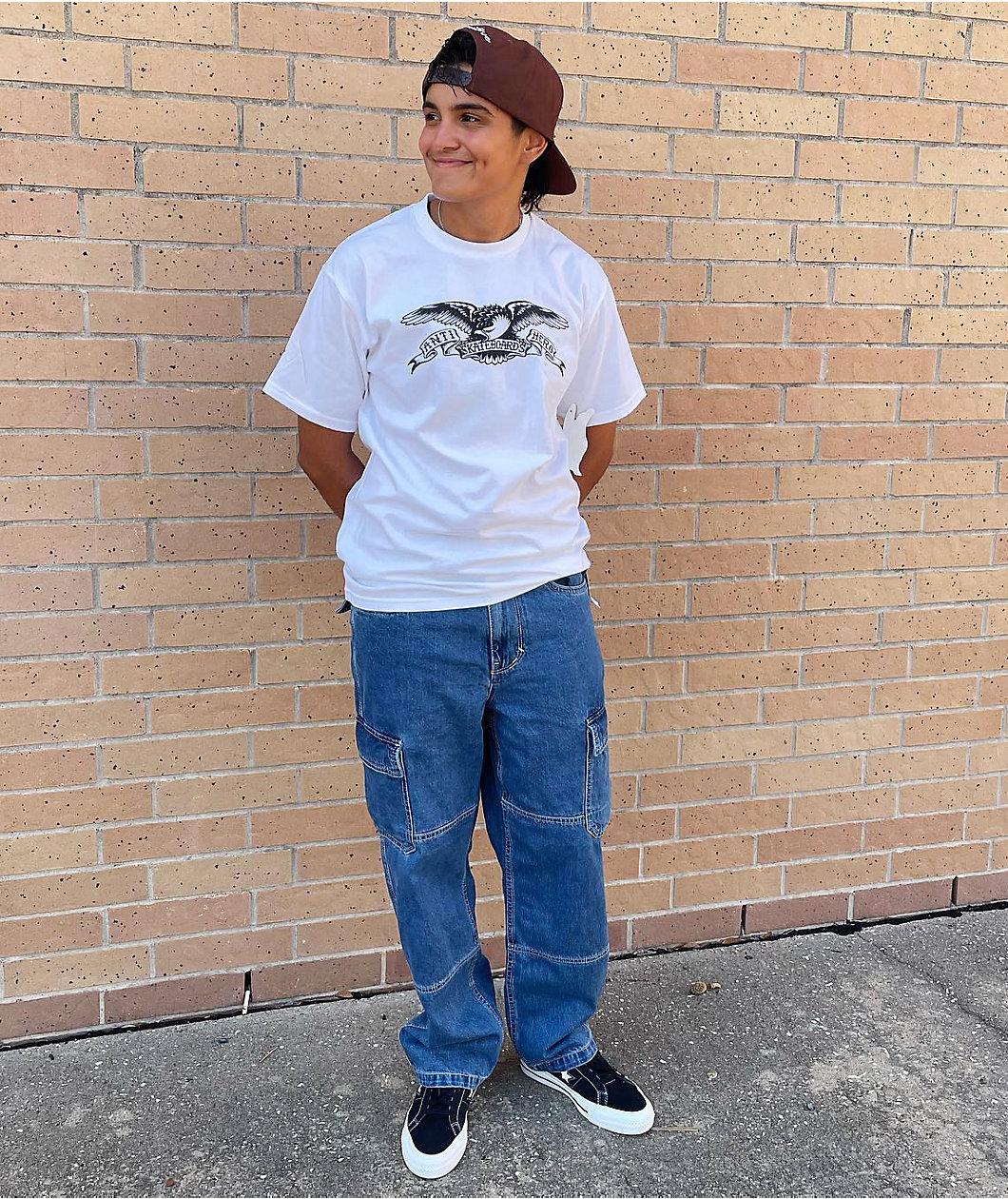 Empyre Shmutz Ultra Wide Black Denim Skate Jeans Product Image