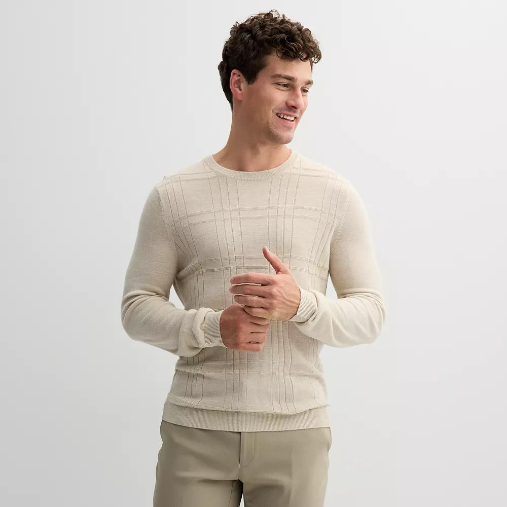 Men's Apt. 9® Merino Blend Crewneck Sweater, Size: Small, Ivory Product Image