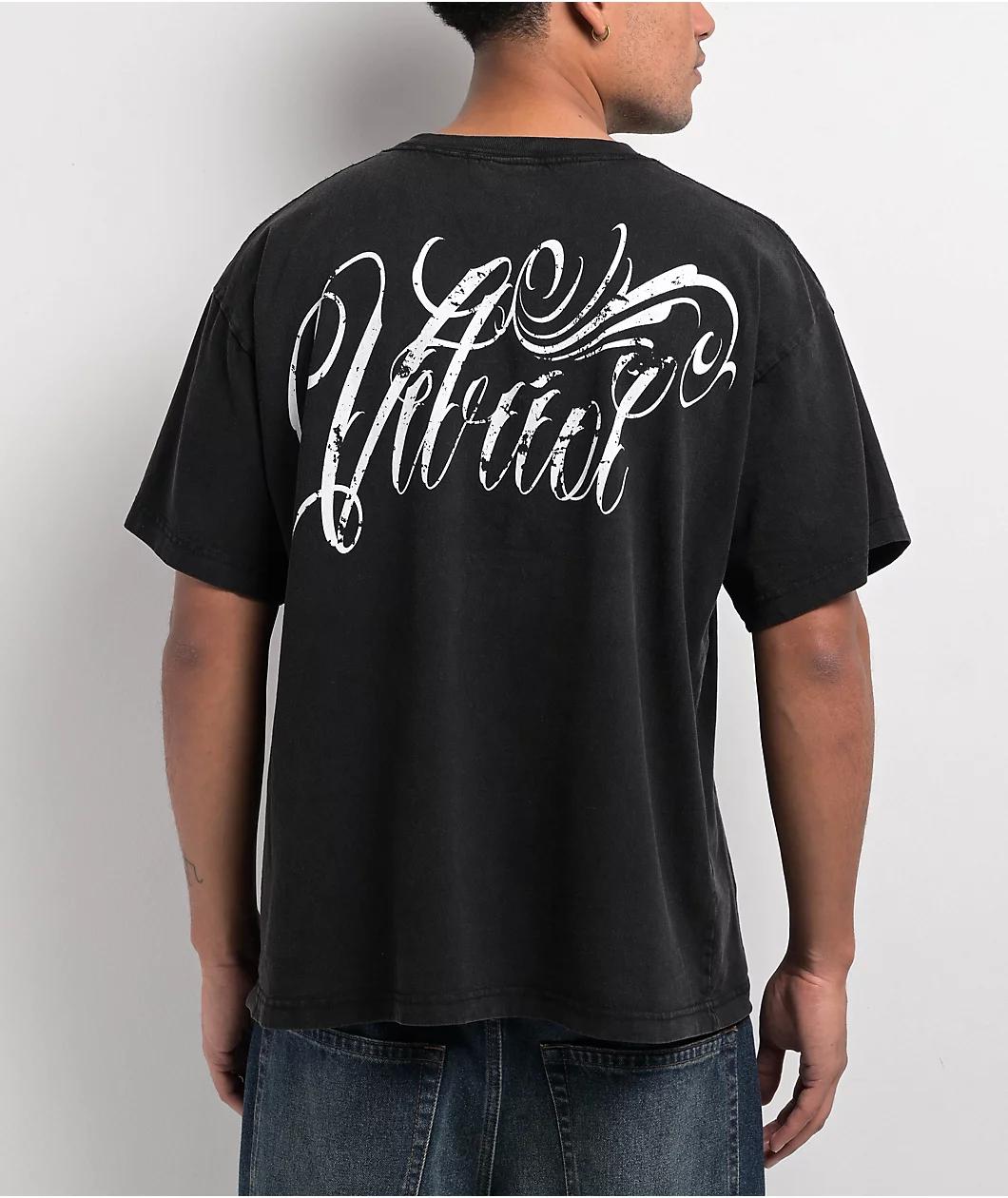 Vitriol Web Shawty Black Wash T-Shirt Product Image