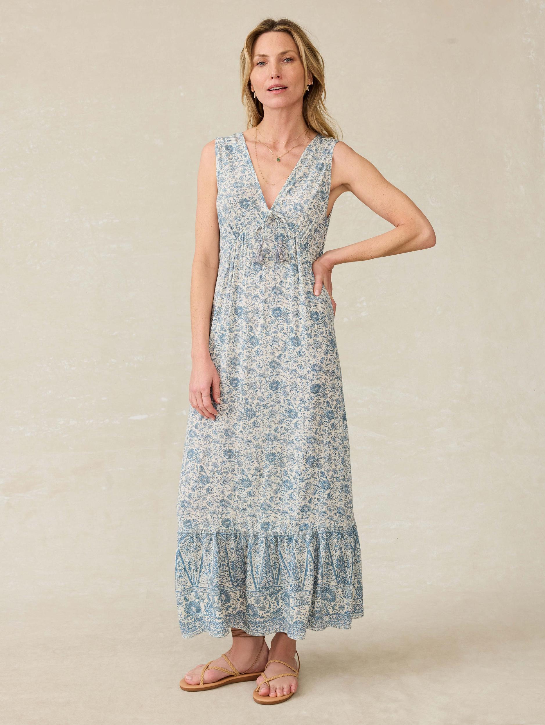 Eden Dress - Blue Water Floral Female Product Image