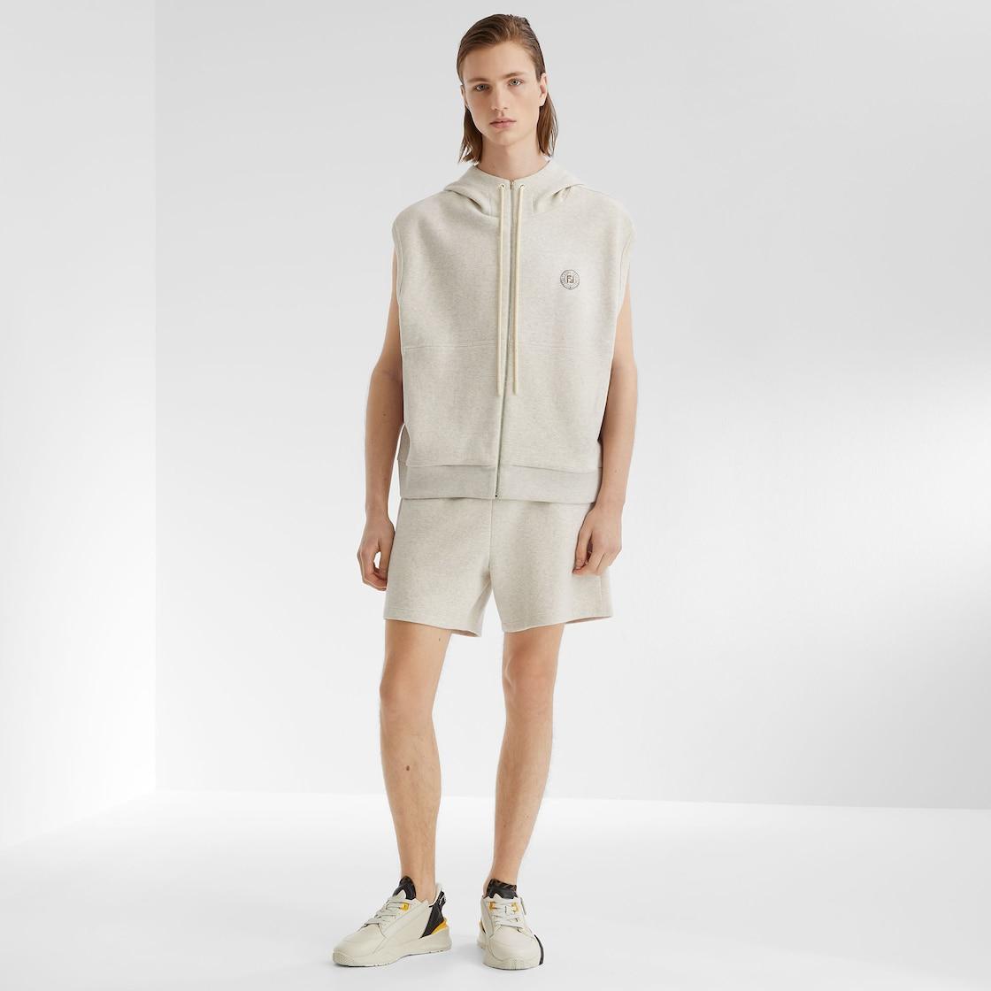 BermudasLight gray cotton shorts Product Image