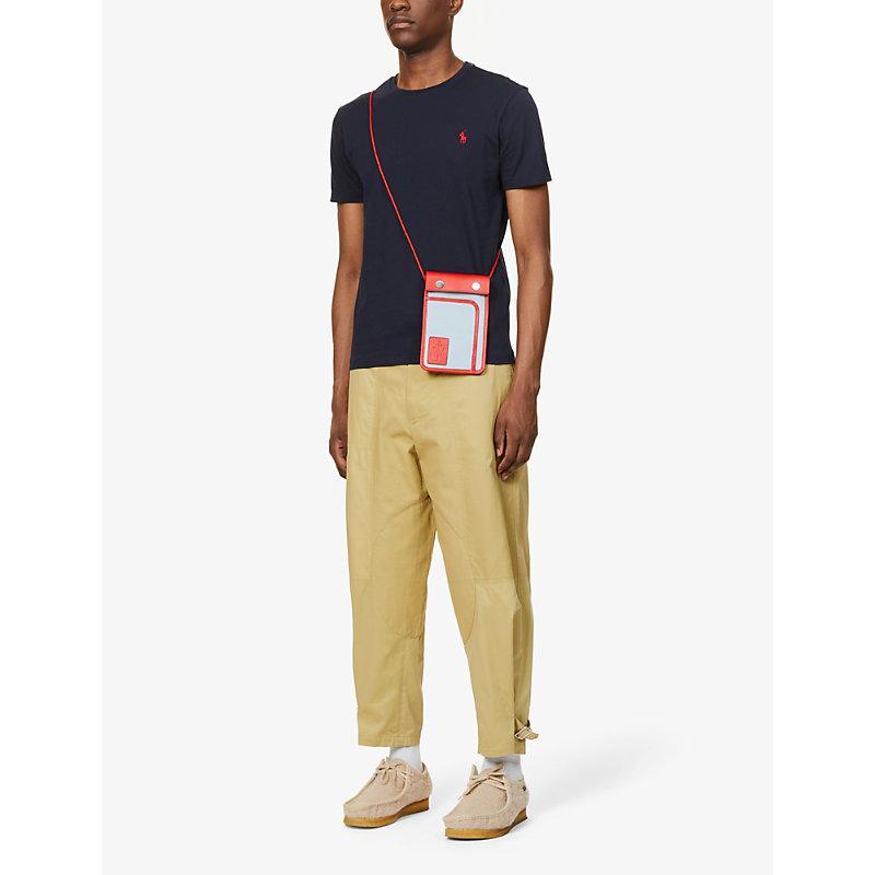 POLO RALPH LAUREN Slim-fit Logo-embroidered Cotton-jersey T-shirt In Navy Product Image