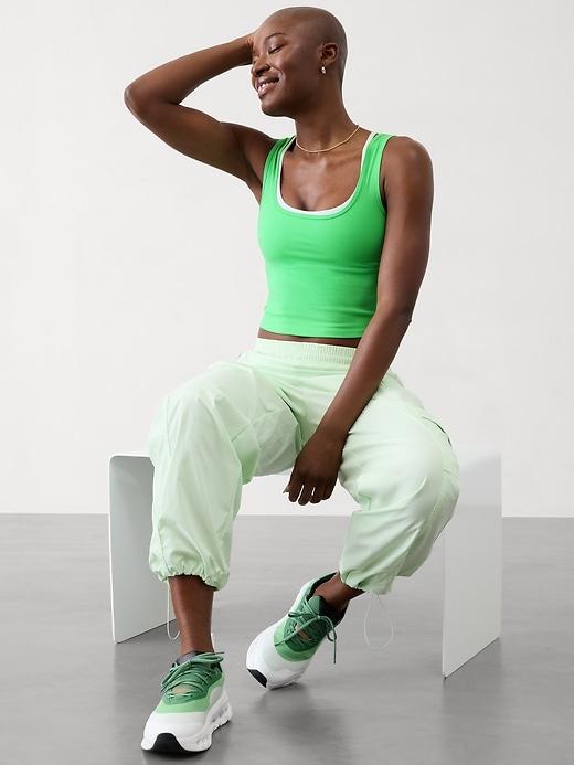 Signature Rib Square Neck Crop Tank Product Image