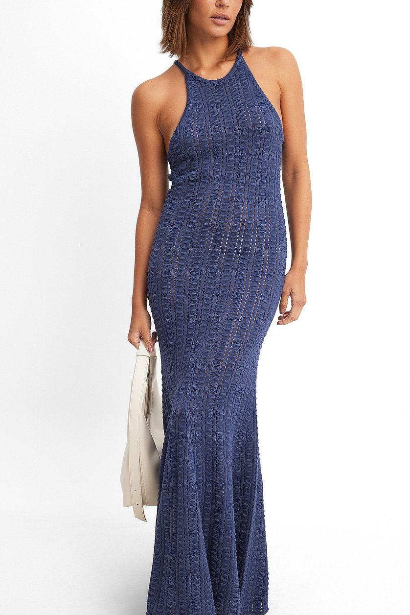 Crochet Knitted Midi Dress Product Image