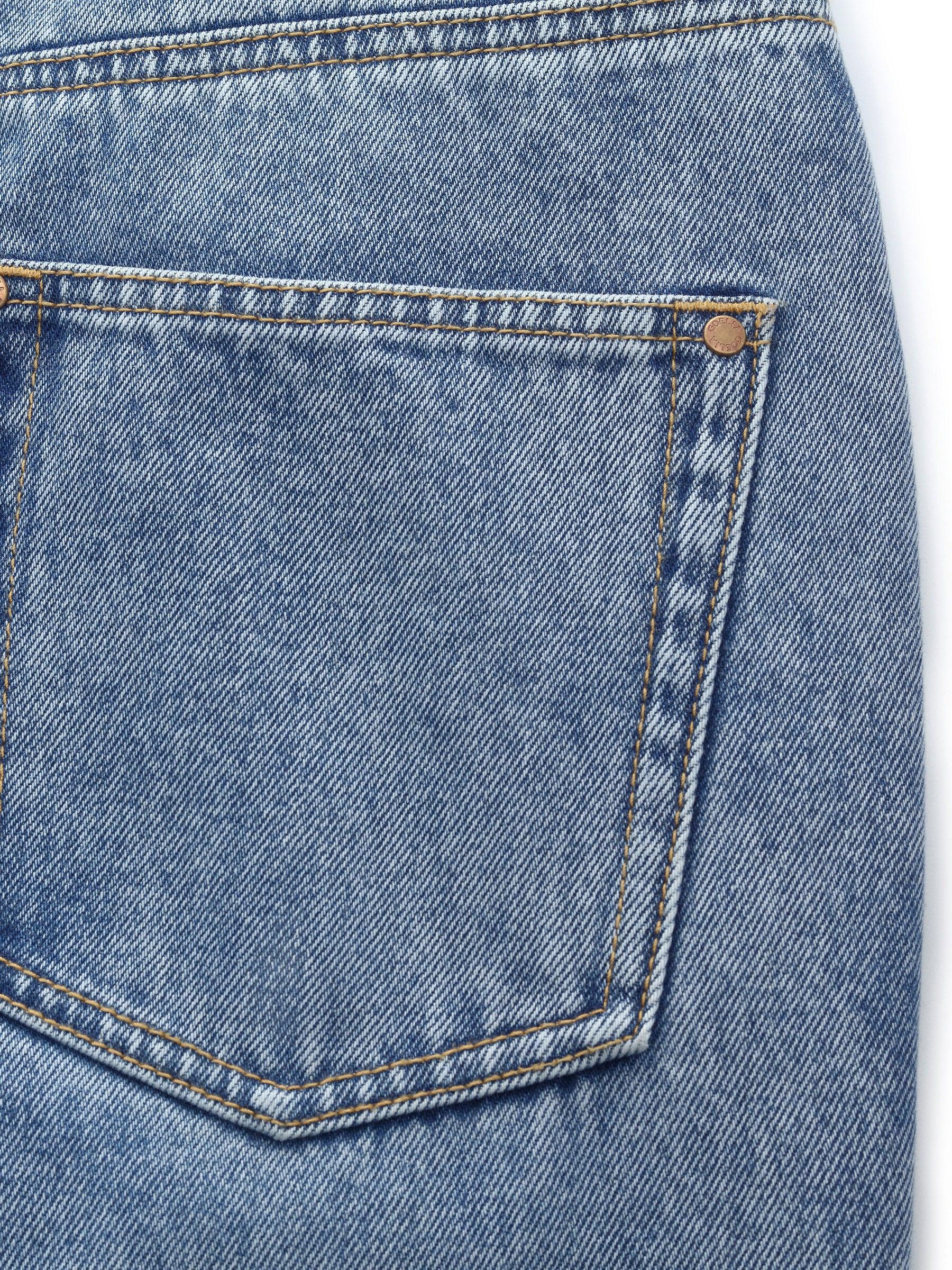 100% Cotton Denim Women Tapered Ankle Jeans Product Image
