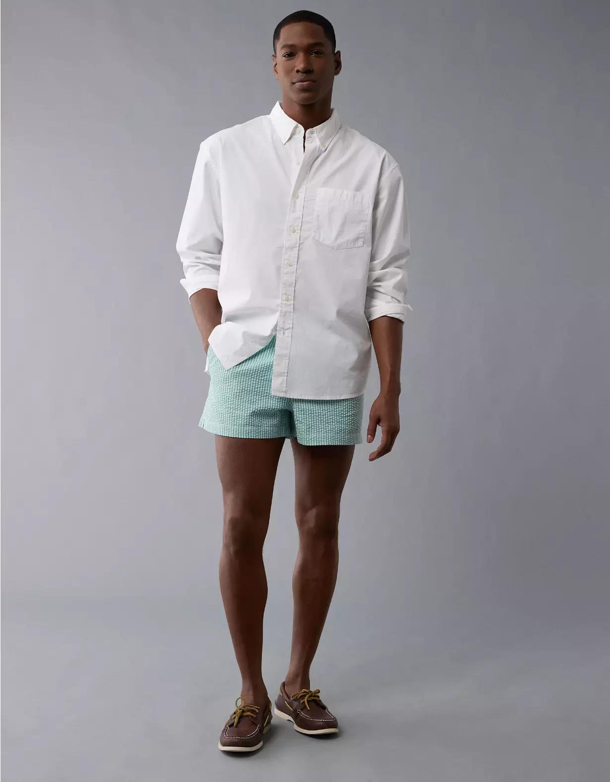 AE Everyday Relaxed Poplin Button-Up Shirt Product Image