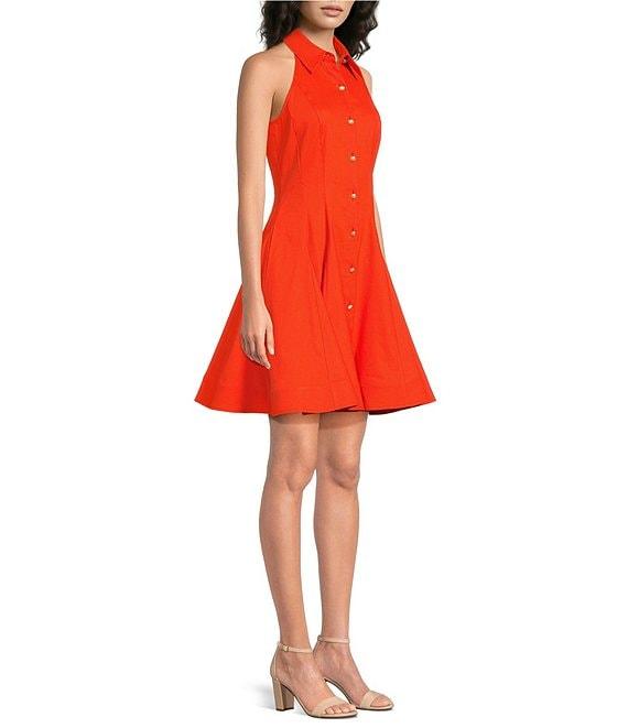 Alex Marie Collar Neckline Vivianne Linen Blend Dress Product Image
