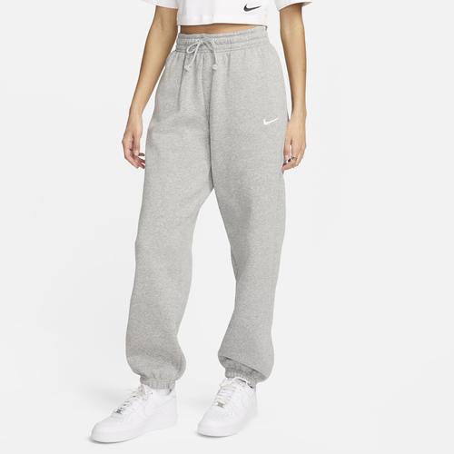 Nike Womens Nike Phoenix HR OS Pants - Womens Dark Grey Heather/White Product Image