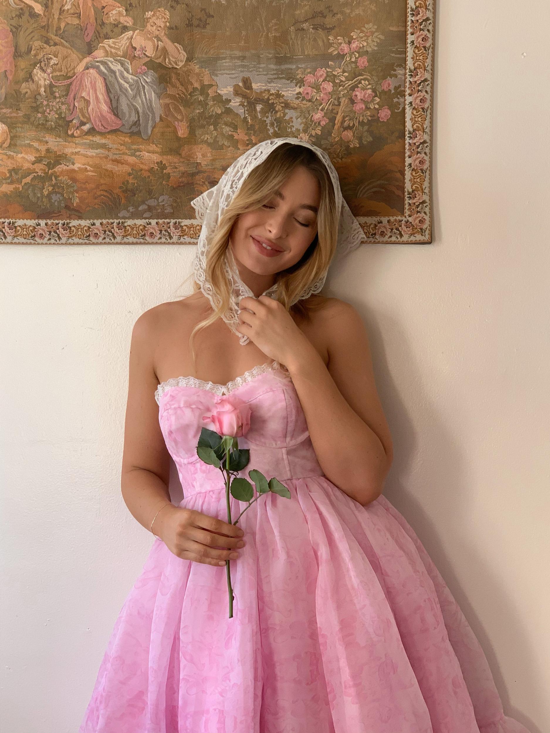 The Pink Porcelain French Corset Puff Dress Product Image