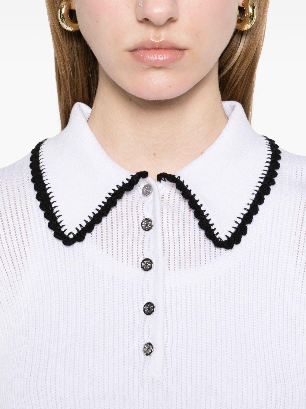 knitted polo top  Product Image