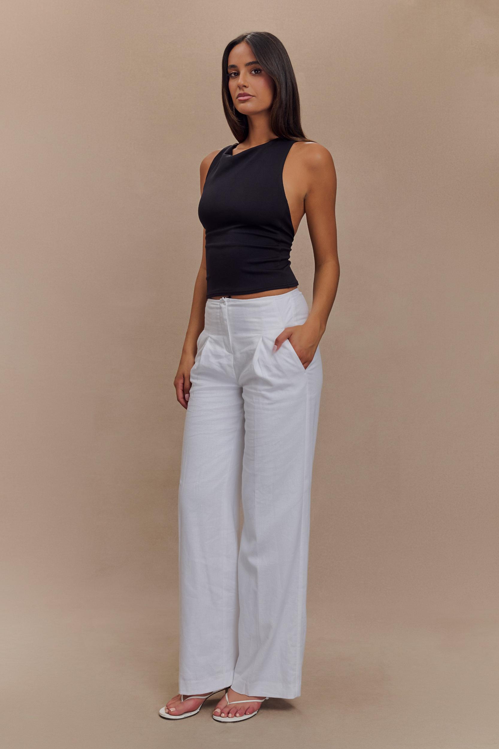 Catelyn Asymmetrical Scuba Jersey Top - Black Product Image