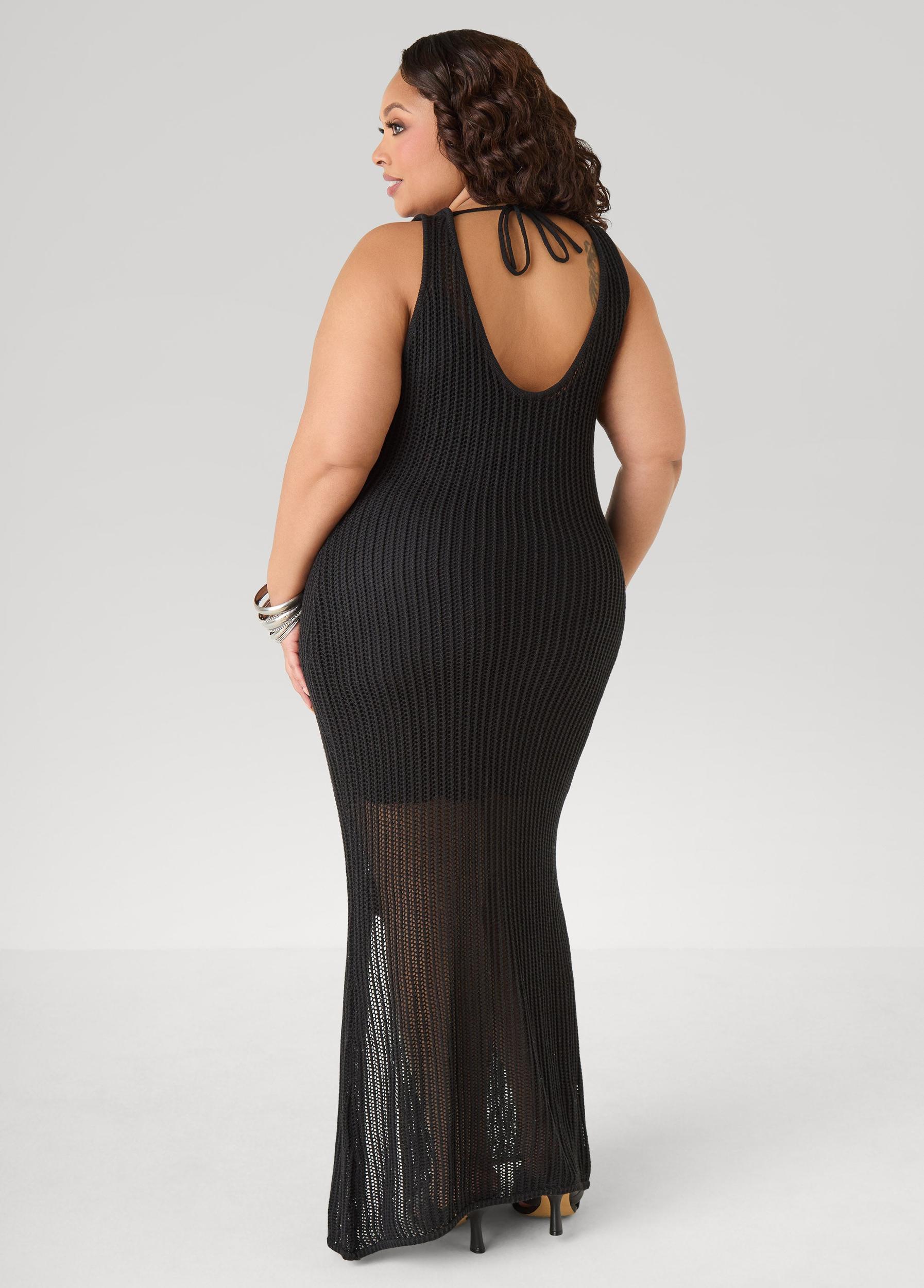 Rosette Crochet Maxi Dress Product Image