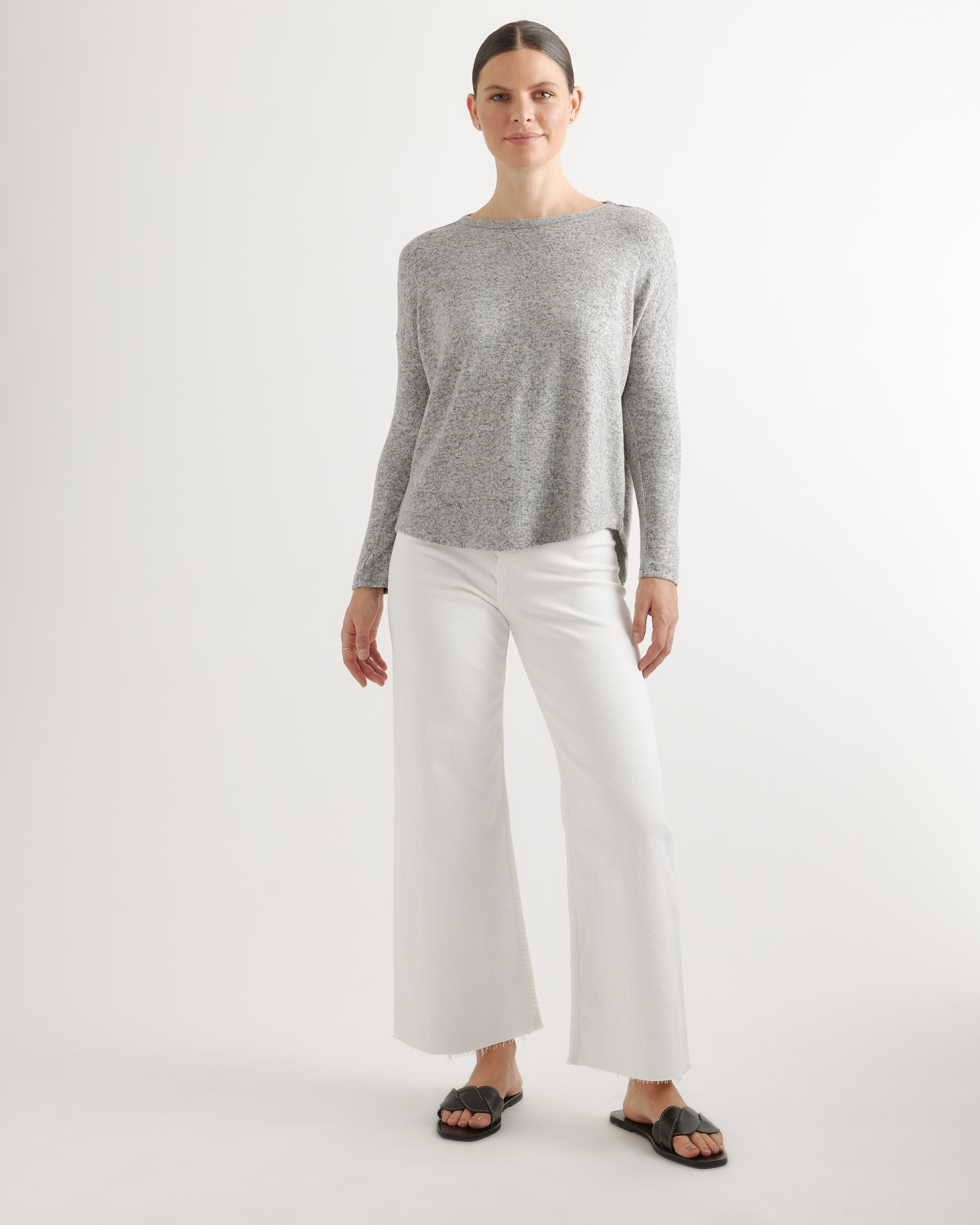 Quince | Women's Brushed Long Sleeve Lounge T-Shirt Size XL, Rayon Product Image