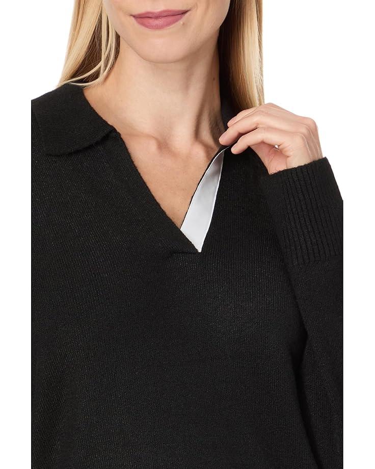 V-Neck Cozy Cotton Wedged Pullover Product Image