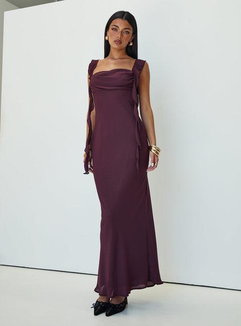 Lanai Maxi Dress Plum Product Image