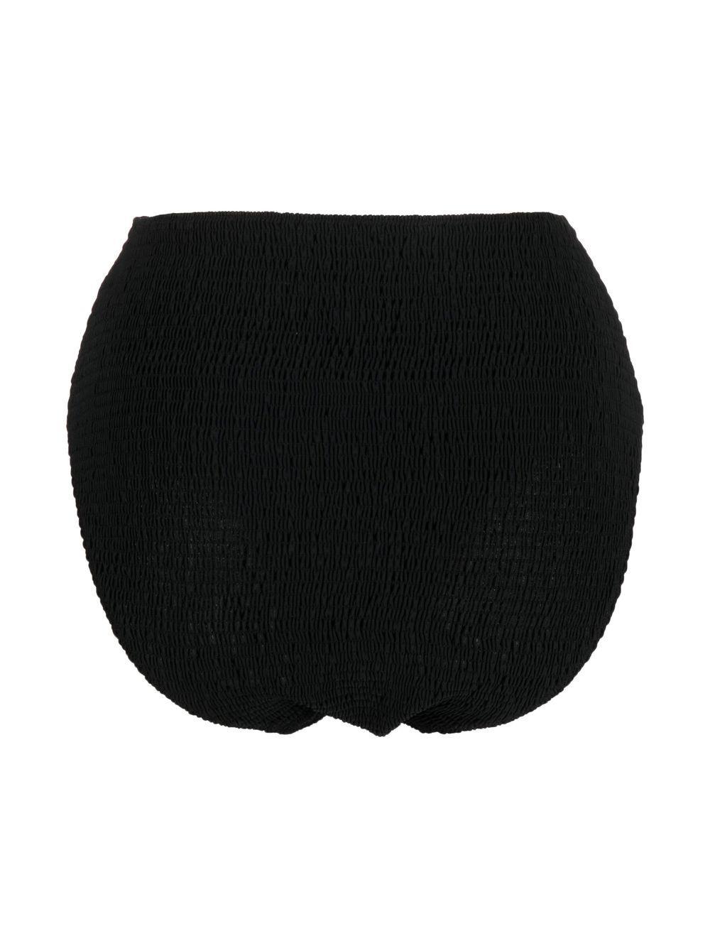 Smocked high-waisted bikini bottoms Product Image