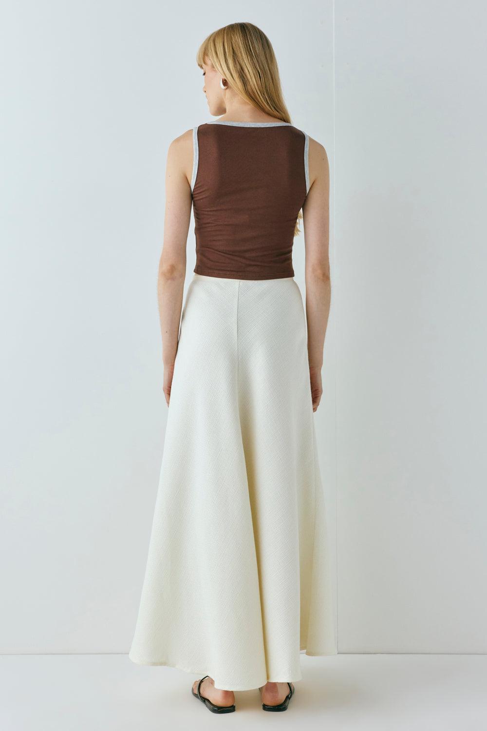Cece Maxi Skirt Cream Product Image