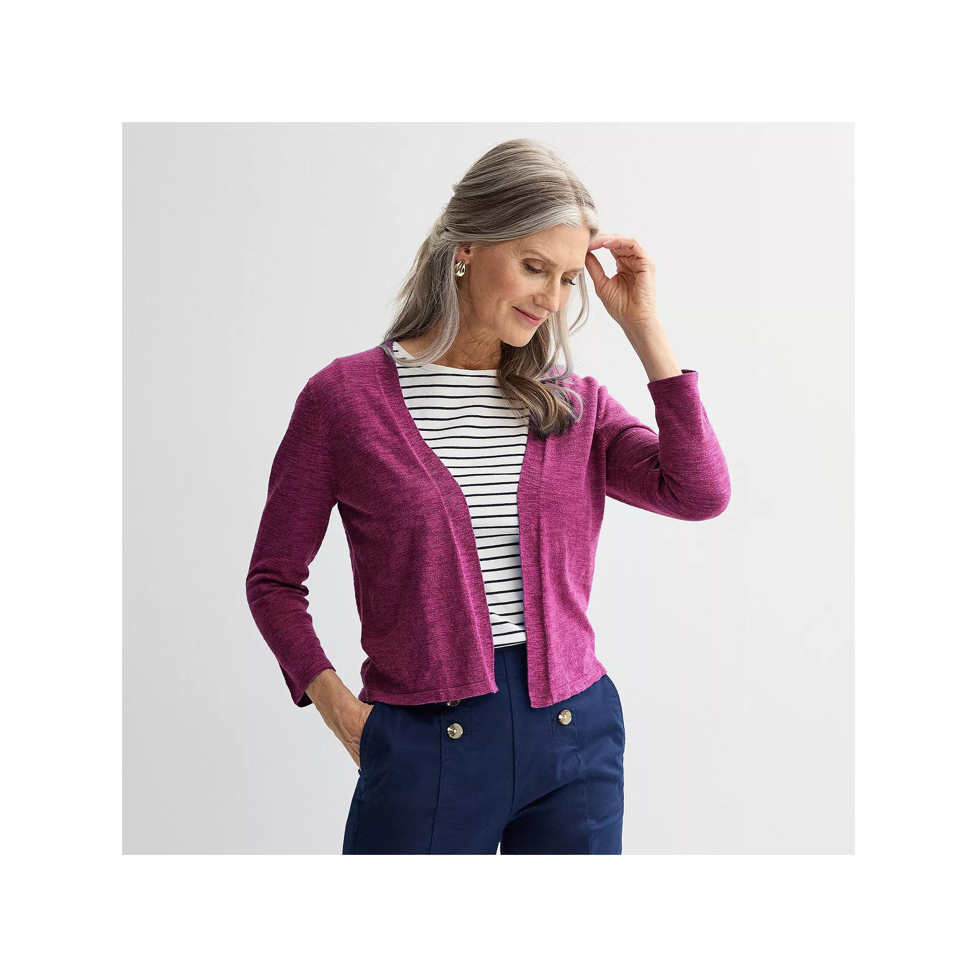 Women's Croft & Barrow® Open Front Cardigan,  Product Image