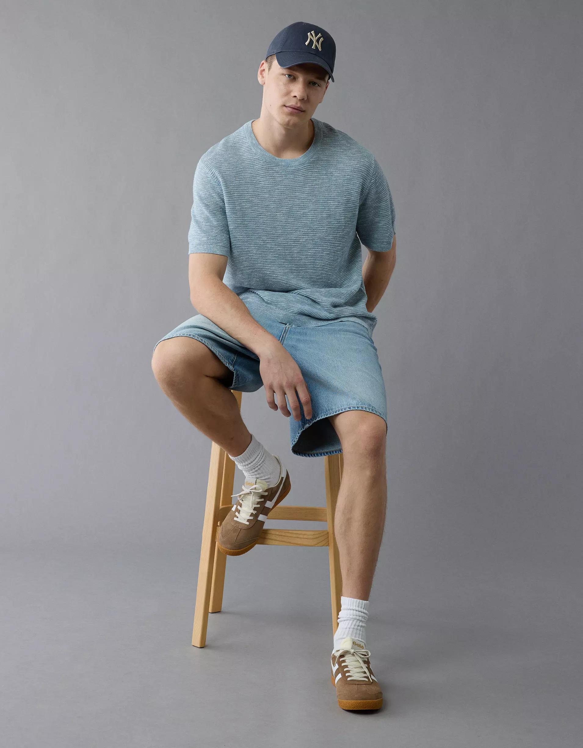 AE Linen-Blend Sweater T-Shirt Product Image