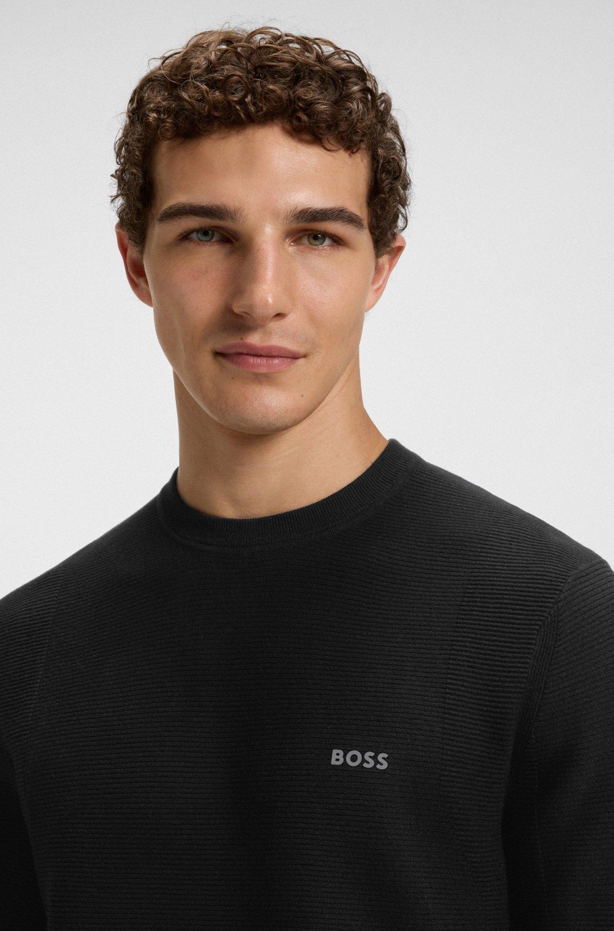 Rib-knit sweater with logo detail Product Image