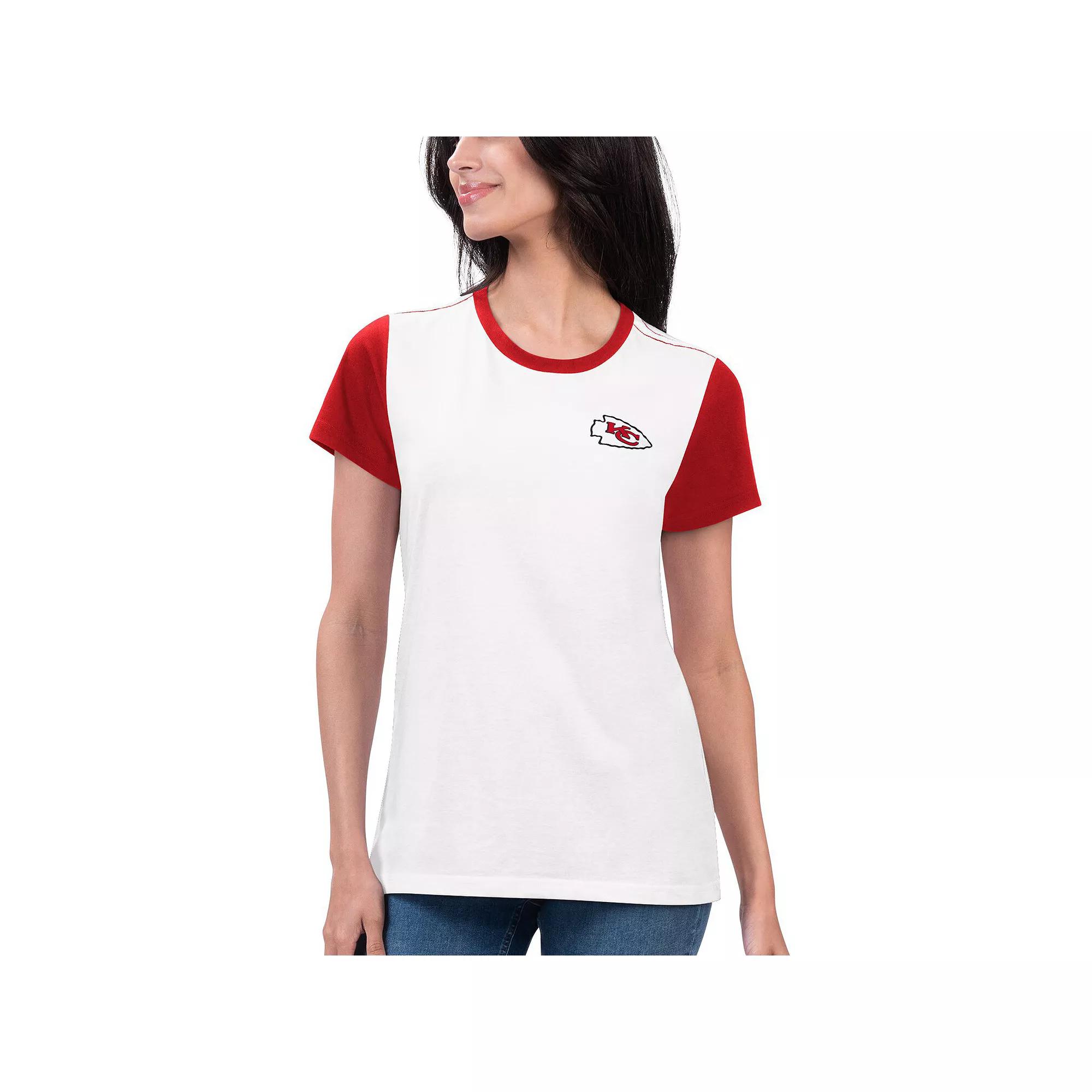 Women's G-III 4Her by Carl Banks White/Red Kansas City Chiefs Fashion Illustration T-Shirt, Size: Medium Product Image