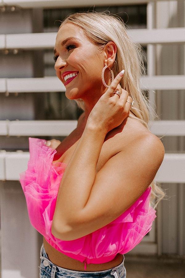 Oh My Heart Hoop Earrings in Gold Product Image