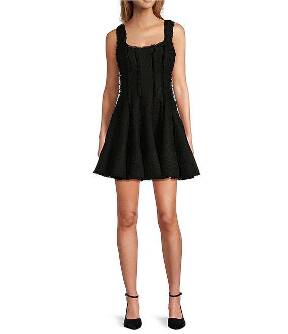 Antonio Melani Jemma Square Neck A Line Tweed Sleeveless Mini Dress Product Image