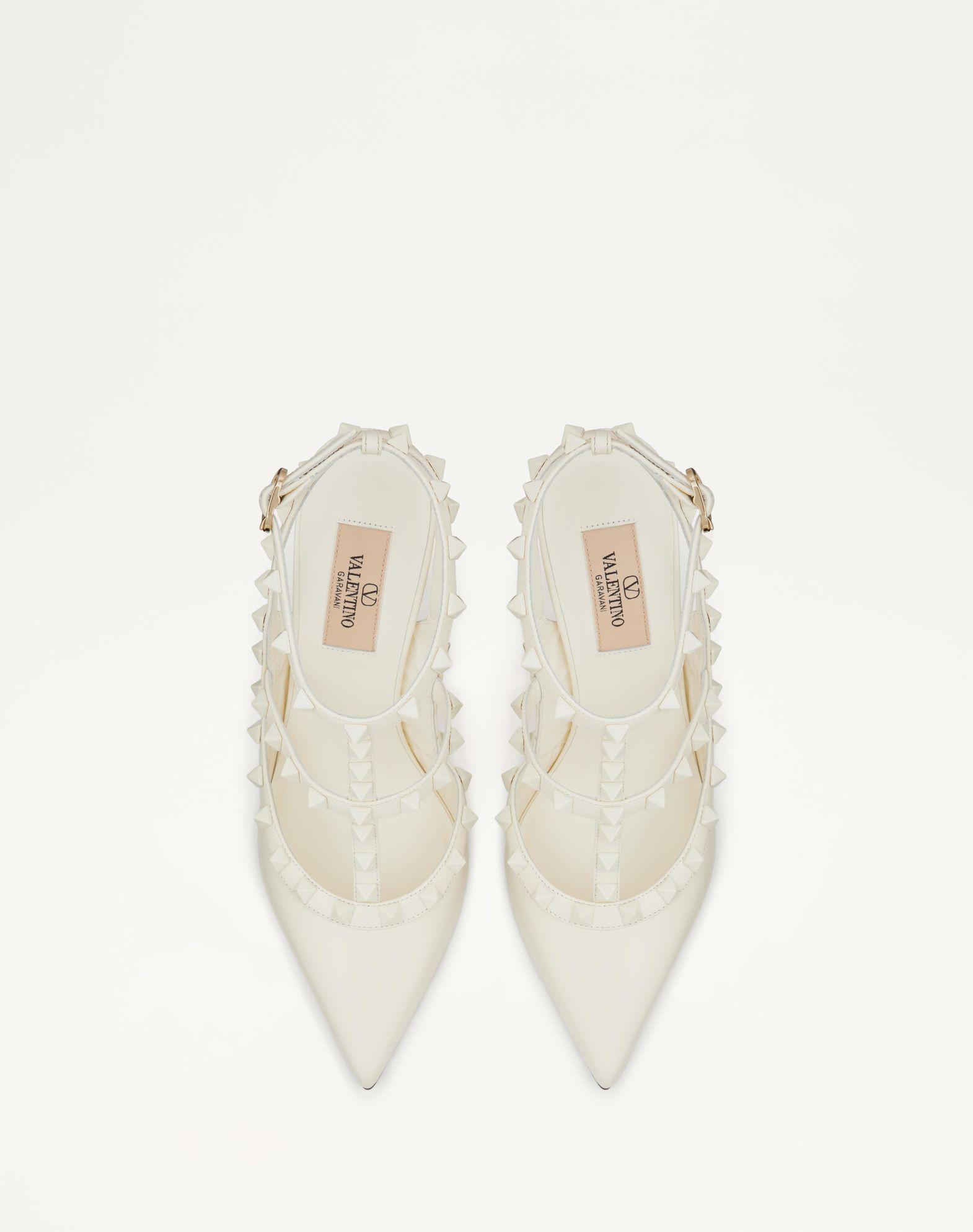 Rockstud Ankle Strap Pump With Tonal Studs 100  Mm Product Image