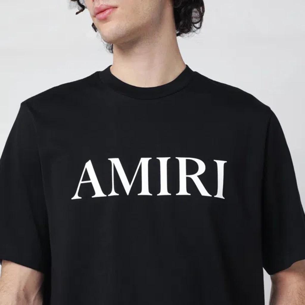 AMIRI Cotton T-shirt With Logo Print In Black Product Image