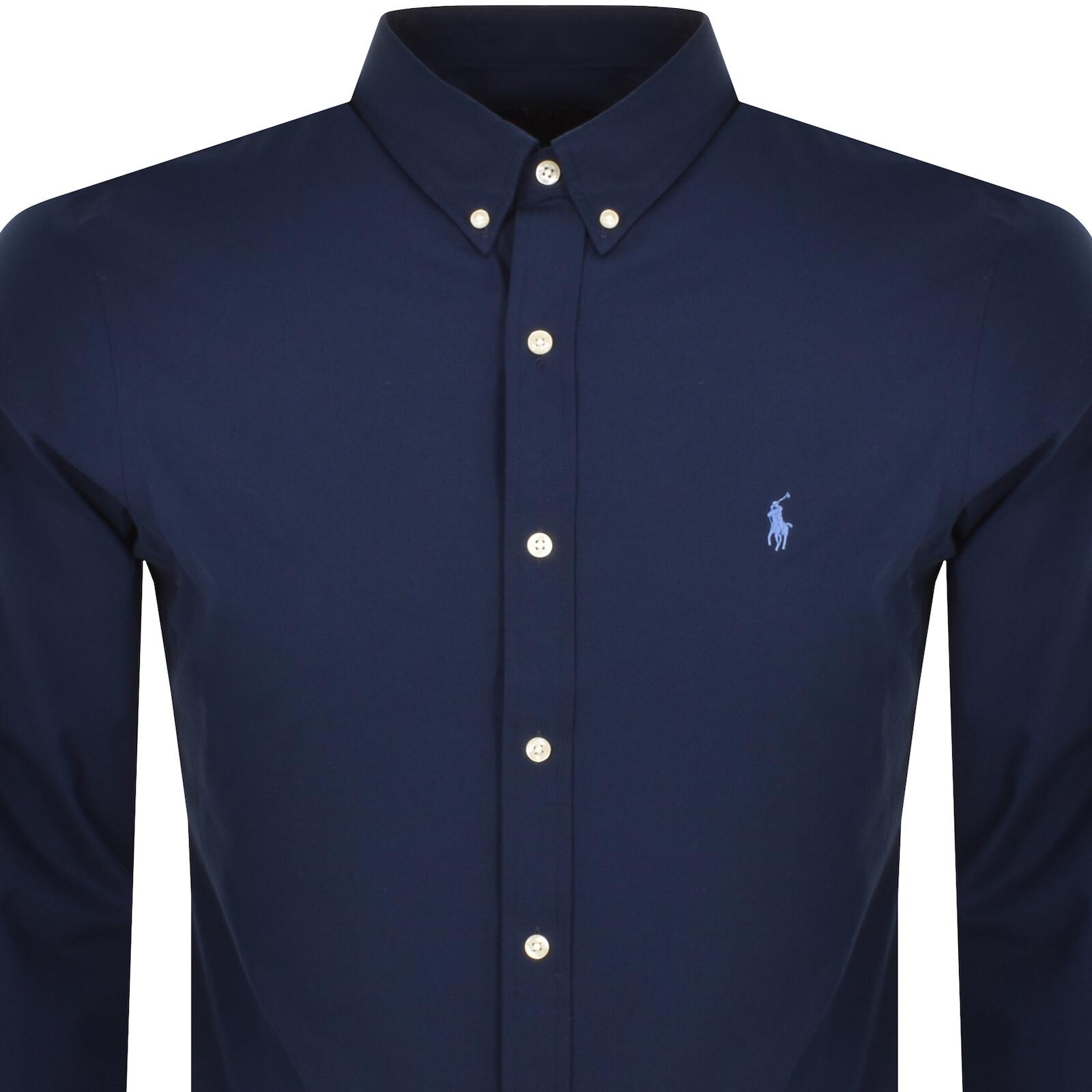 POLO RALPH LAUREN Camicia Bd In Popeline Stretch Slim-fit Shirt In Blue Product Image