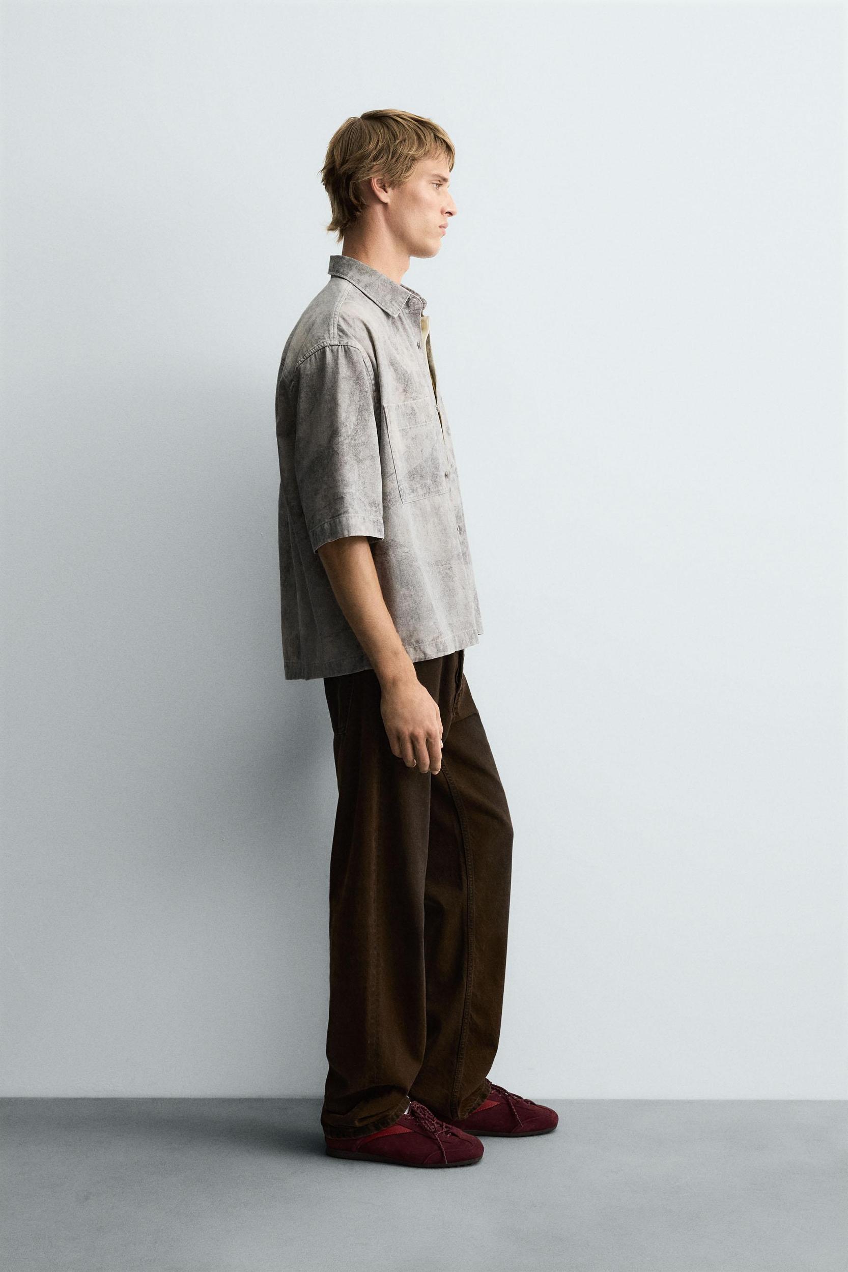 RELAXED FIT ABSTRACT PRINT SHIRT Product Image