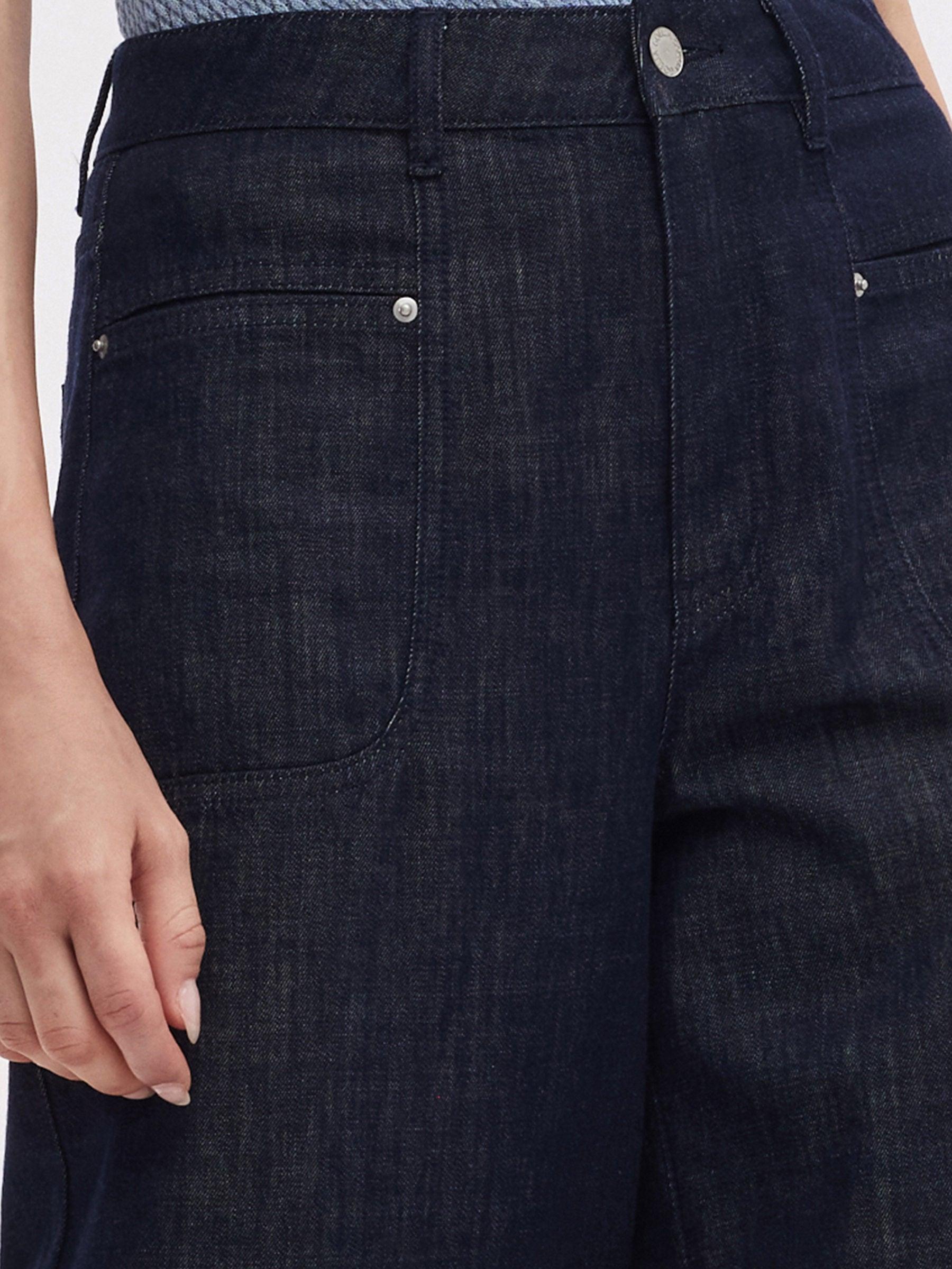 100% Cotton Denim Women Straight Leg Jeans Product Image