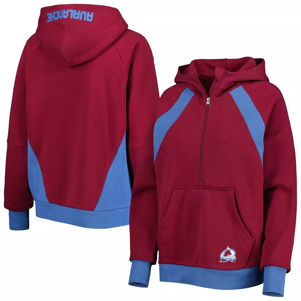 Women's Starter Burgundy Colorado Avalanche Wishbone Half-Zip Hoodie, Size: Small, Med Re Product Image