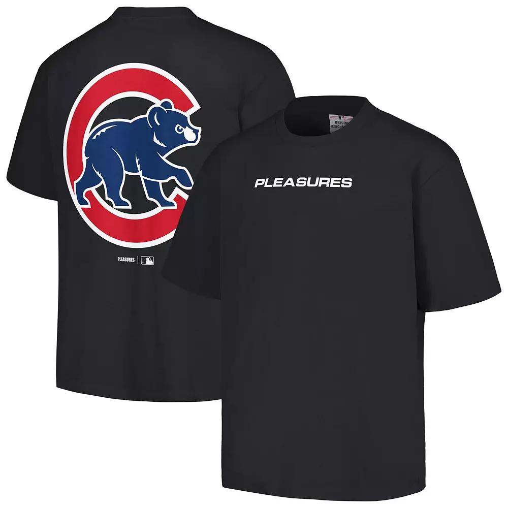 Men's PLEASURES Black Chicago Cubs Ballpark T-Shirt,  Product Image