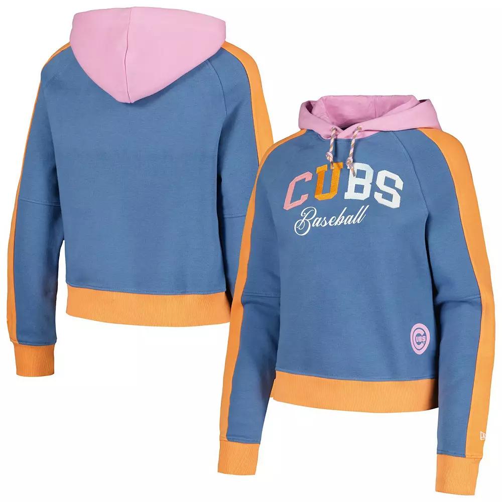 Women's New Era Light Blue Chicago Cubs Fashion Color Pop Pullover Hoodie, Size: Medium Product Image