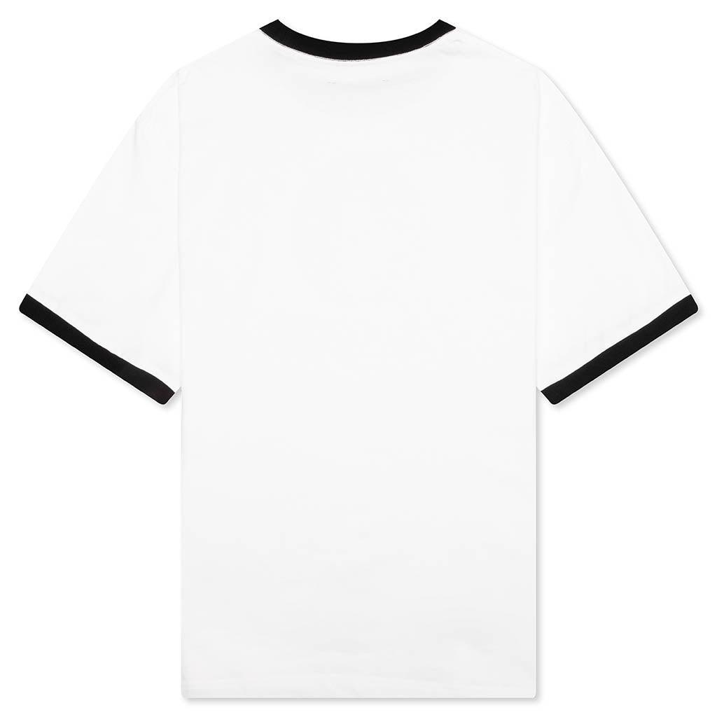 Cat Heavyweight Ringer T-Shirt - White Male Product Image