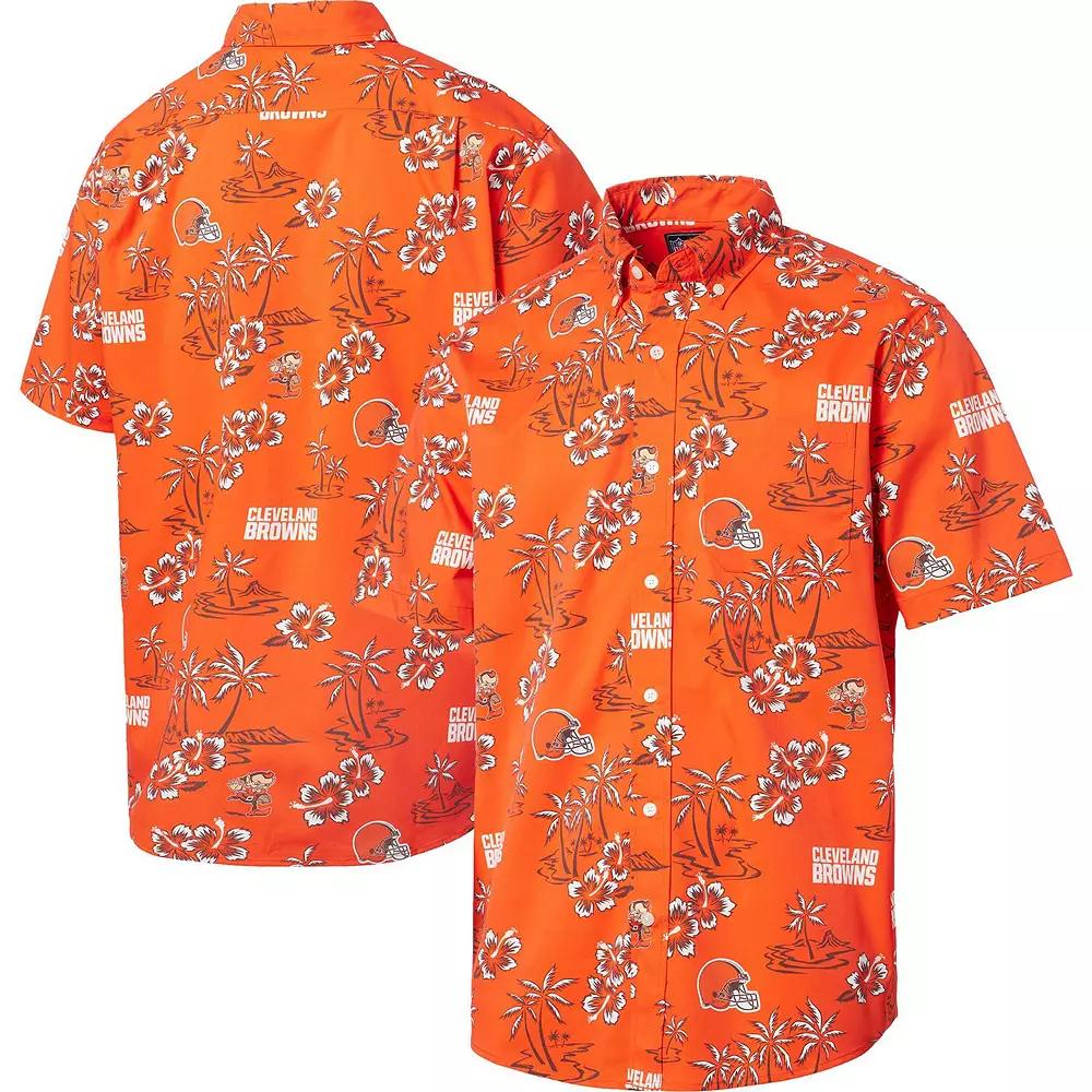 Men's Reyn Spooner Orange Cleveland Browns Kekai Button-Up Shirt,  Product Image
